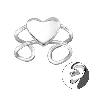 Cercel ear cuff din argint inima DiAmanti DIA29213 (Argint 925‰ 0,6 g.)